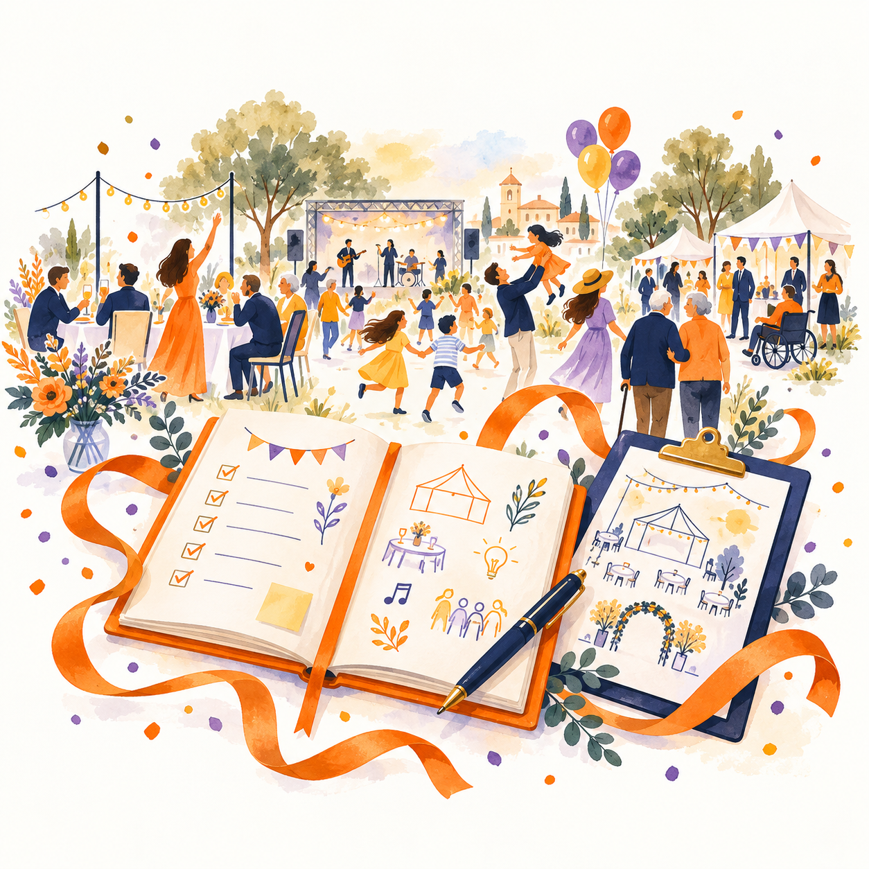 Ilustración de eventos y celebraciones para todas las edades